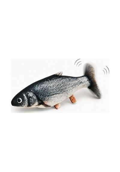 Catnipli Usb Şarjlı Kuyruk Sallayan Hareketli Balık Kedi Oyuncağı, İnteraktif Peluş Kedi Oyuncağı, Kedilerin Takip Etme, Yakalama Ve Avlanma İçgüdüsünü Destekleyen Eğlenceli Oyun Arkadaşı