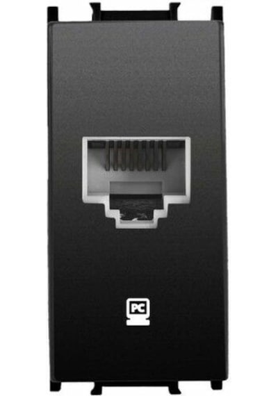 Viko Panasonic Thea Modüler Siyah Data İnternet Prizi Cat-6 E Alt+kapak 1m - Wvtt14054bl-tr
