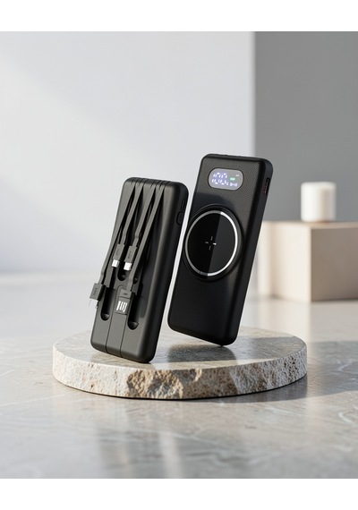 Powerbank 10000 Mah Led Ekranlı Dahili Kablolu Uczzzpwpg10powerbankkkkk1-1 Çok Renkli 58640308