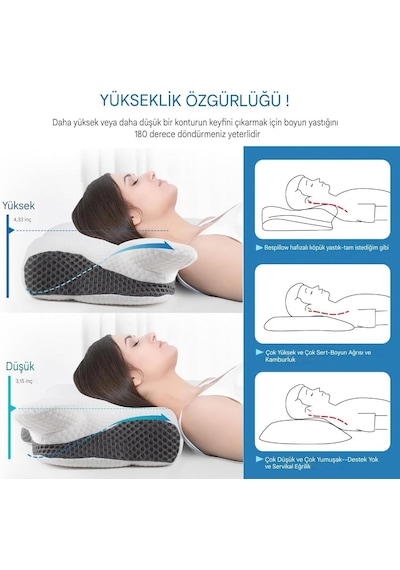 Boyun Desteği İçin Ultra Fıtık Ağrı Soğutma Yastığı, Ayarlanabilir Servikal Yastık Rahat Uyku, İcin Ergonomik Konforlu Hafızalı Köpük Yastıklar Giri Beyaz Boyun Desteği İçin Ultra Fıtık Ağrı Soğutma Yastığı, Ayarlanabilir Servikal Yastık Rahat Uyku, İcin Ergonomik Konforlu Hafızalı Köpük Yastıklar Giri Beyaz