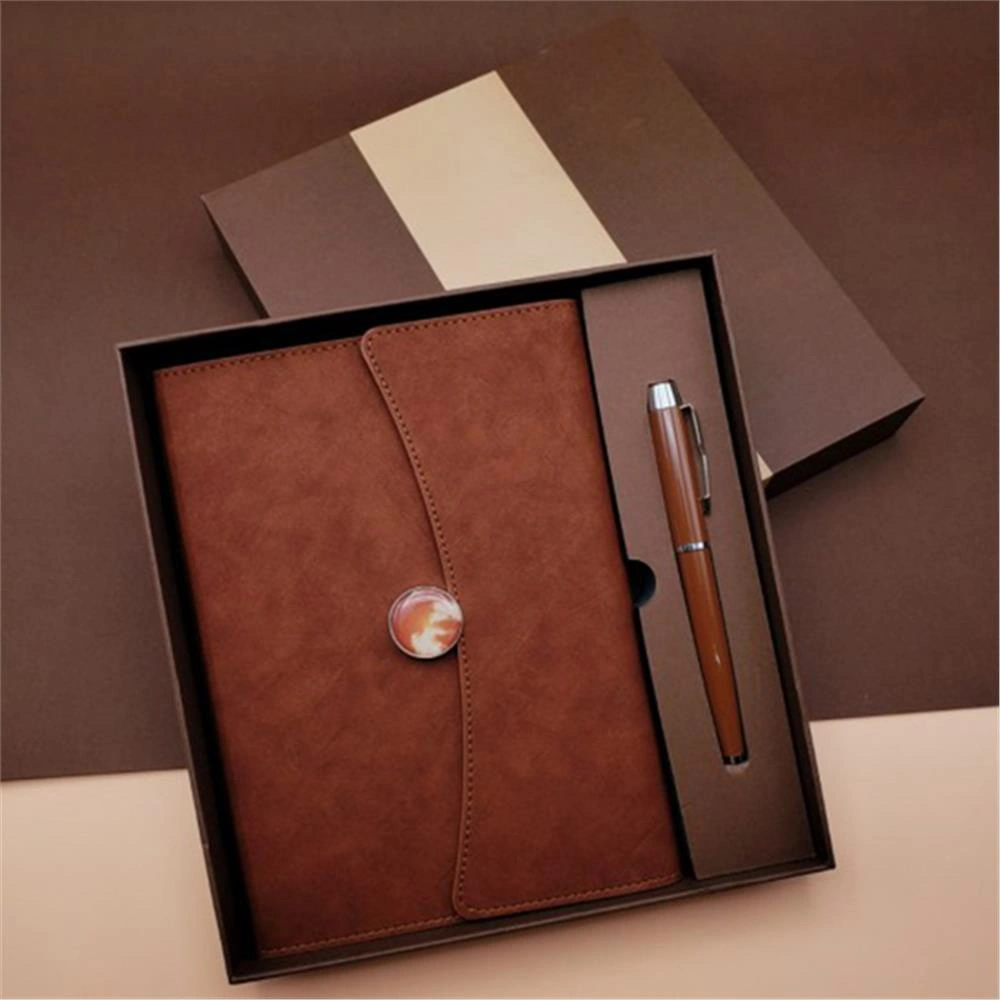 Kişiye Özel Vip Defter Kalem Set Kahverengi