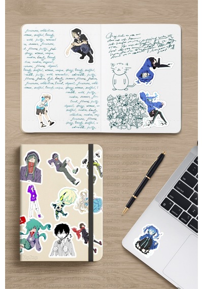 Kagerou Project Mekakucity Actors Anime Sticker Paketi 20 Sticker Çok Renkli