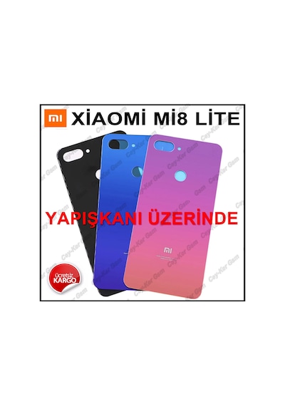 Xiaomi Mi 8 Lite Arka Kapak Batarya Pil Kapağı (Cam) (368847713)
