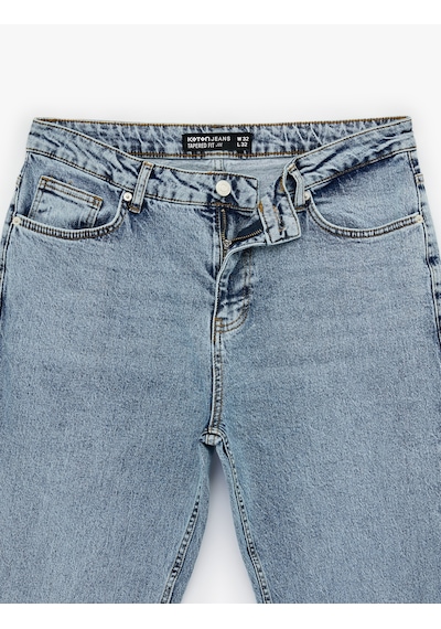 Koton Normal Bel Pamuklu Regular Fit Tapered Jean Pantolon- Joe Jean Açık İndigo 7wam40041nd Koton Normal Bel Pamuklu Regular Fit Tapered Jean Pantolon- Joe Jean Açık İndigo 7wam40041nd