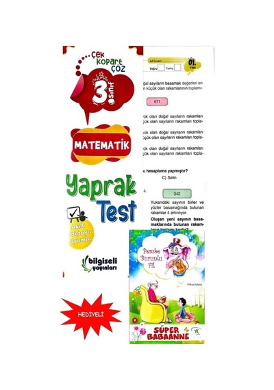 3. Sınıf Bilgiseli Matematik Yaprak Test