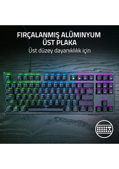 Huntsman V3 X Tenkeyless Mor Anahtar - Espor İçin Optik Klavye - Sayısal Tuş Takımı Tasarımı Yok - Programlanabilir Tuşlar - Rgb Teknolojili - Qwerty Tr-düzen Siyah