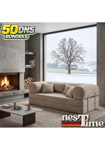 Nestime 200x100 Comfortnest Kanepe / Aktivite Koltuğu / Yatak 50 Dns Dayanıklı Orta Sert Sünger, Çıkarılabilir Kılıf, Pati Dostu Fitilli Kadife Kumaş Bej Nestime 200x100 Comfortnest Kanepe / Aktivite Koltuğu / Yatak 50 Dns Dayanıklı Orta Sert Sünger, Çıkarılabilir Kılıf, Pati Dostu Fitilli Kadife Kumaş Bej