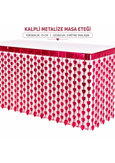 Go İthalat Li Metalize Masa Eteği Kırmızı 75x300 Cm 0 - 99