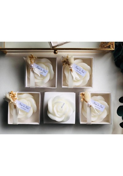Bernami Mum Pinterest 15 Adet Beyaz Kraft Kutu Gül Mum Cipso Ve Etiket Detaylı, Düğün, Nişan, Kına, Doğum Günü Diğer