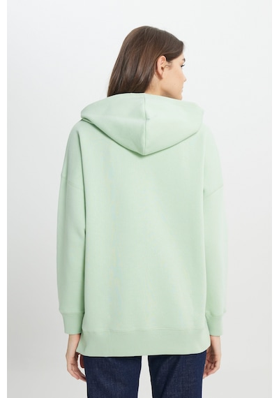 Loose Fit Rahat Kesim Kapüşonlu İçi Polarlı Gri Sweatshirt W242706032 Açık Gri