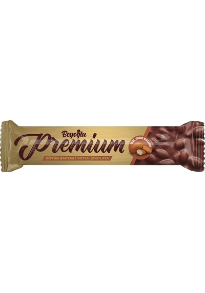 Beyoğlu Premium Bütün Bademli Çikolata 75 Gr X 6 Adet