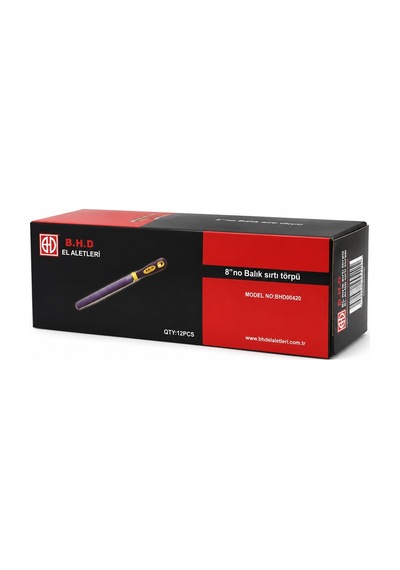 Bossra Bsr-288 Dmx 8" İnç Balık Sırtı Ağaç & Metal Törpüsü- 12'li Paket