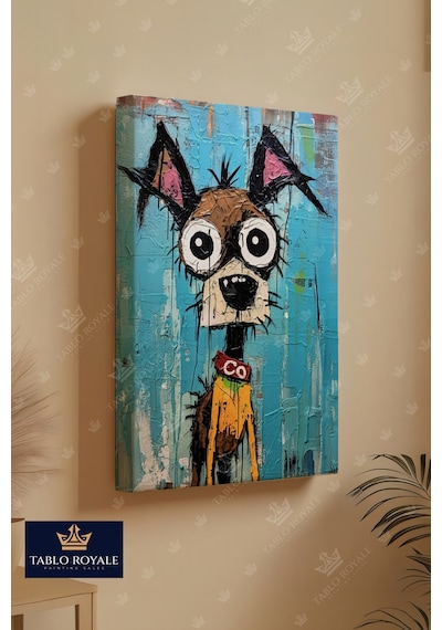 Şaşkın Köpek Kanvas Tablo-salon Tablo