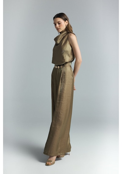 Sateen Aura Pantolon - Haki-137308