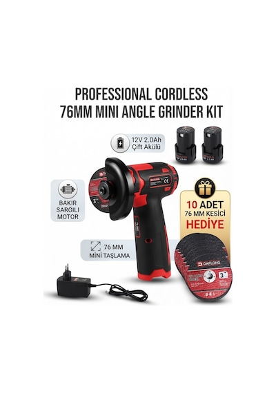 Çift Akülü Mini Taşlama Makinesi - Lisinya