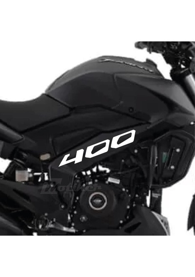 Bajaj Dominar Beyaz 400 Yazı Sticker Etiket Modeli