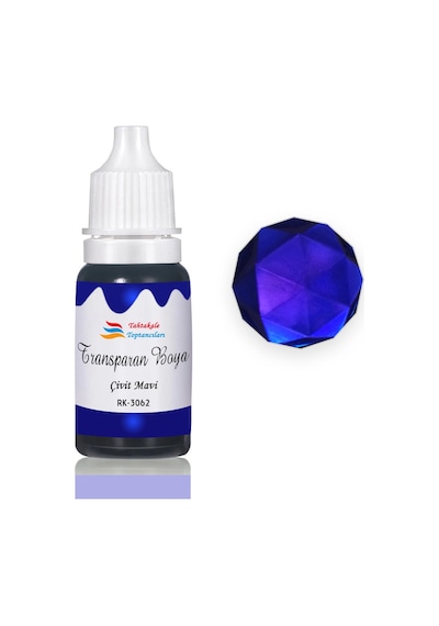 Epoksi Reçine Transparan Boya Pigment Şeffaf Epoksi Boyası 20 Ml Çivit Mavi - 3062