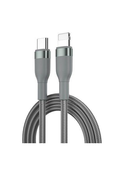 Wiwu Wi-c017 Concise Serisi Type-c To Lightning Pd Data Şarj Kablo 30w 2 Metre Gri