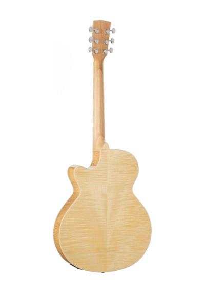 Cort Sfx-fmnat Elektro Akustik Gitar - Naturel Profesyonel İnce Kasa Sfx Body Tasarımı, Alevli Akçaağaç Flame Maple Arka Ve Yanlar, Gelişmiş Preamp Sistemi