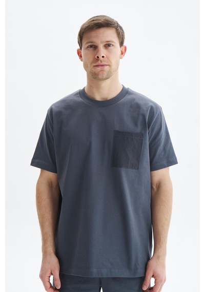 AR-MA Arma Erkek Regular Fit Basic Önden Cepli % 100 Pamuk Süprem Bisiklet Yaka Tişört Y29344449202 Gri