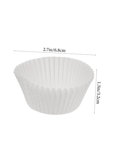 Beyaz Muffin Cupcake Mini Kek Kalıbı Kapsülü 100 Adet