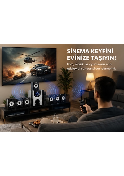 Kawaı Tx-765 5+1 Ses Sistemi Fm Radyo Usb Sd Kart Destekli Uzaktan Kumandalı