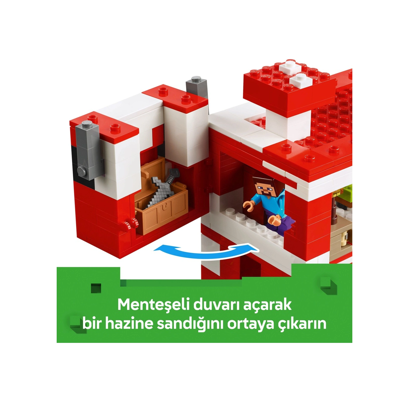 Lego 21270 Minecraft Mooshroom Evi 21270 - 8 Yaş & Üzeri Video Oyunu Seven Çocuklar İçin Yaratıcı Oyuncak Yapım Seti 500 Parça