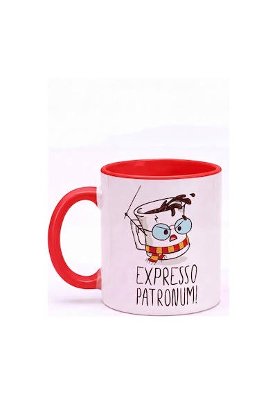 Özel Tasarım Kupa Bardak Expresso Patronuım Yazılı Konsept Baskılı Porselen Hediye Kupa Bardak Kırmızı