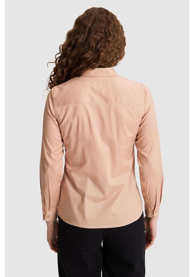 U.S. Polo Assn. Kadın Pembe Uzun Kollu Basic Gömlek 50329503 Vr172 Rose Gold