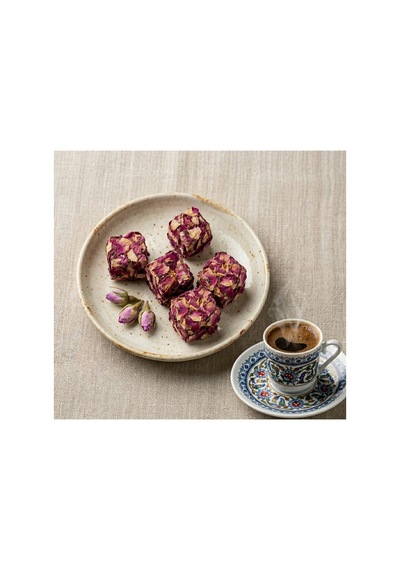 Isparta Kuru Gül Yapraklı Lokum 250gr Çifte Kavrulmuş %100 Pancar Şekeri - 880010897