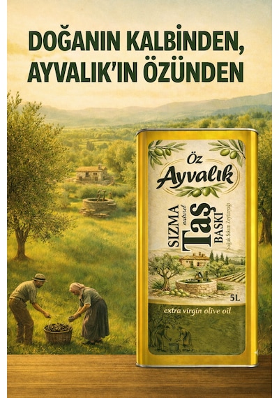 Öz Ayvalık Natürel Soğuk Sıkım Sızma 5l 4800gr Zeytinyağı