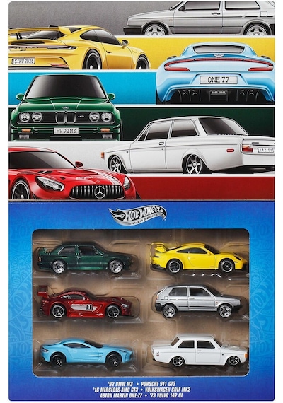 Jlb25 Hot Wheels Euro Style 6lı Araç Paketi 1:64