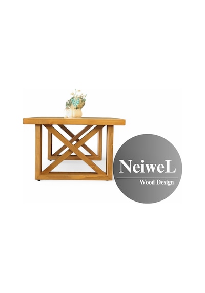 Neiwel Nuse Doğal Ahşap Sehpa-70-120 Açık Ceviz