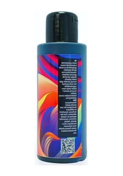 Çok Amaçlı Su Bazlı Akrilik Boya, 120ml, Ahşap, Cam, Seramik, Metal, Kumaş, Plastik İçin Siyah 0,15 L