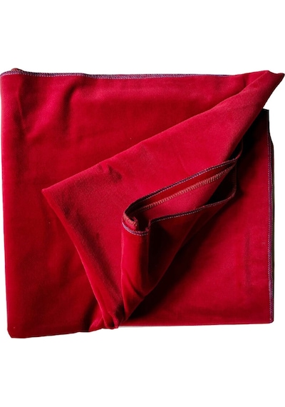 Okey Oyun Masa Örtüsü Kadife 140x140 Kırmızı