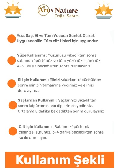 Sabun %100 Doğal Güzel Kokulu El Yüz Saç Cilt Vücut Orijinal Safran Sabunu 120g - 5 Adet Karışık