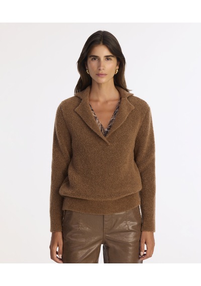 Yargıcı Regular V Yaka Uzun Kol Kazak 25kktr2045x 003 Kahverengi