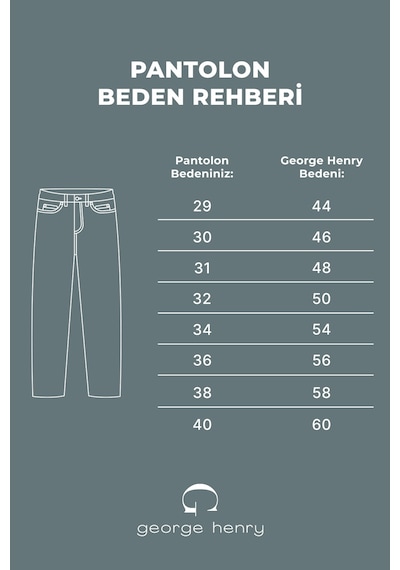 George Henry Pamuklu Slim Fit Dar Kesim 5 Cepli Esnek Chino Pantolon Siyah