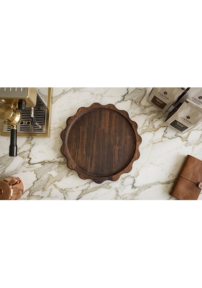 Fam Wood Art Büyük Boy Ahşap Sunumluk Ve Supla %100 Çam Kahverengi