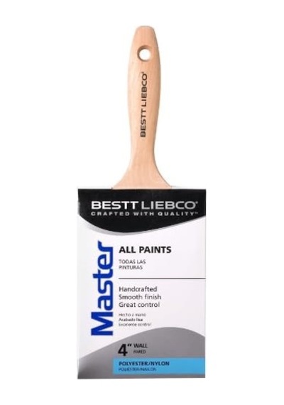 Bestt Liebco 552565700 Master Polyester/naylon Trim & Duvar Fırçası, 4 İnç. Acı Kahve