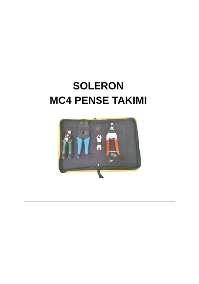 Pantec Mc4 Pense Takımı