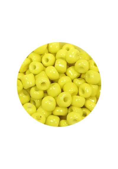 Tedar Dökme Cam Kum Boncuk Büyük Boy 6/0 4 Mm - 60 Gram - Sarı - Bnc126 Najmaddin (No:1) 8.5Cm X 10.5 Cm