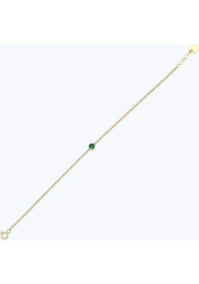 Altınbaş Yeşil Taşlı Altın Bileklik Blıntgk011-25295 Sarı Altın