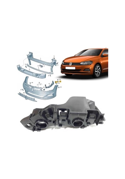 Vw Polo 2018 Sonrası Sol Ön Tampon Braketi 2g0807183