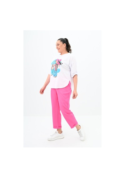 Kadın Büyük Beden Oversize T-shirt Takım 8104-24 001