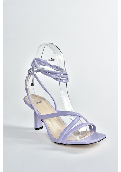 Fox Shoes Lila Bilek Bağlamalı Kadın Topuklu Ayakkabı K404070209