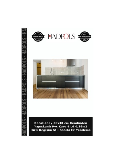 Decohandy 30x30 Cm Kendinden Yapışkanlı Pvc Karo 4 Lü 0,36m2 Hızlı Değişim Stil Sahibi Ev Yenileme