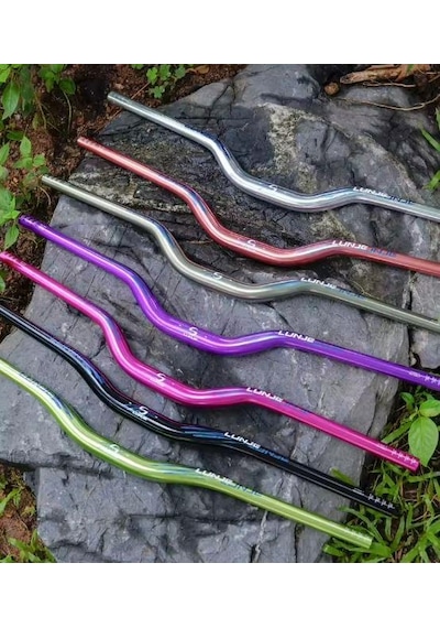 Lunje 78 Cm 55 Rise Açılı Alüminyum 31,8mm Mtb Freeride Gidon Bisiklet Gidonu Direksiyonu Mor Renk
