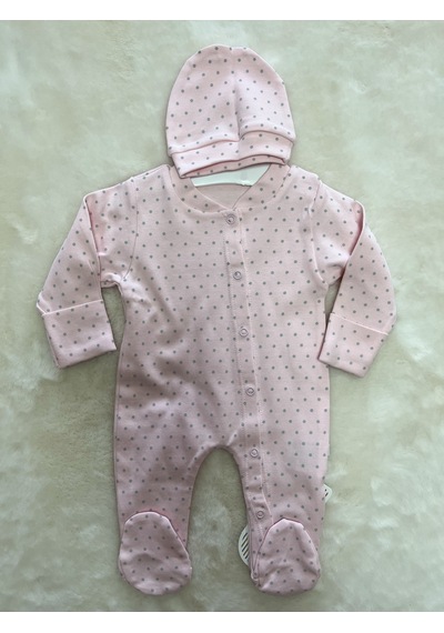 Janimababy Unisex Prema Türe Puentili Tulum Pembe