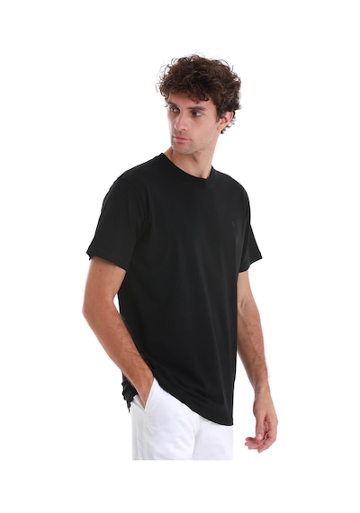 Hatemoğlu Siyah Regular Fit Düz Pamuklu Bisiklet Yaka Triko Tişört 35102024c015 002 Siyah